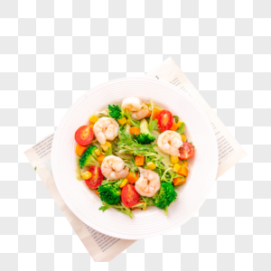 美食健康虾仁沙拉图片