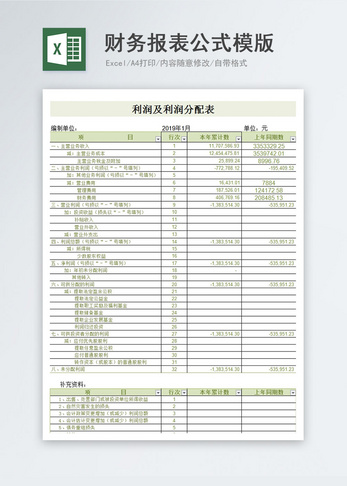 财务报表自动生成模版图片