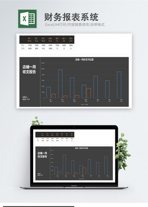 财务周报系统excel模板图片