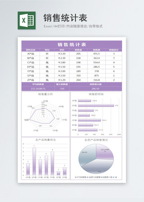 销售统计表Excel图表_销售统计表Excel模板下载_销售统计表Excel制作- 摄图网