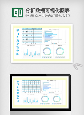 部门人员变动分析excel模板图片