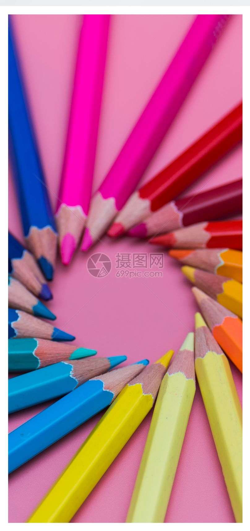 创意彩色铅笔手机壁纸