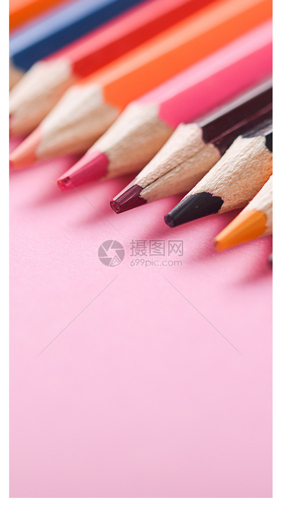 彩色铅笔手机壁纸