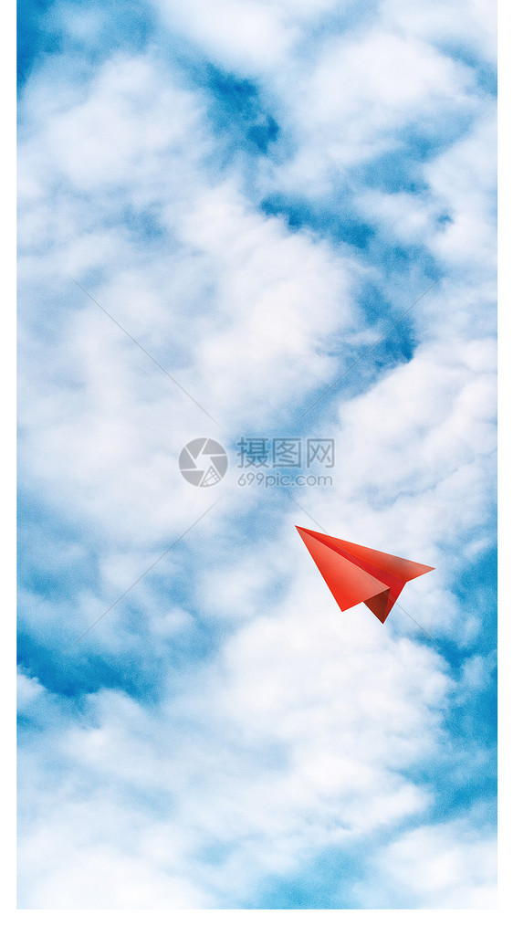 蓝天纸飞机手机壁纸