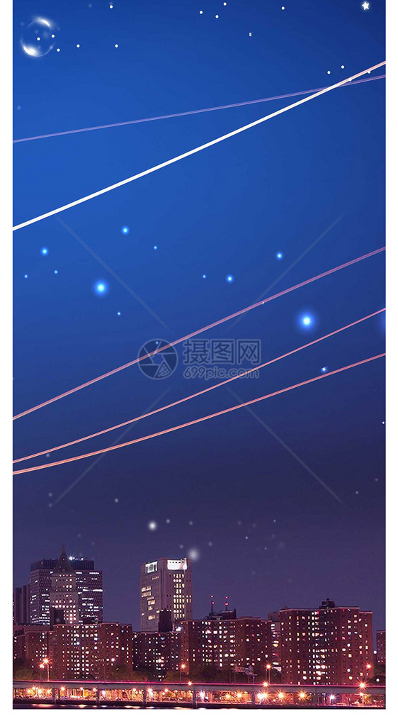 夜空城市手机壁纸