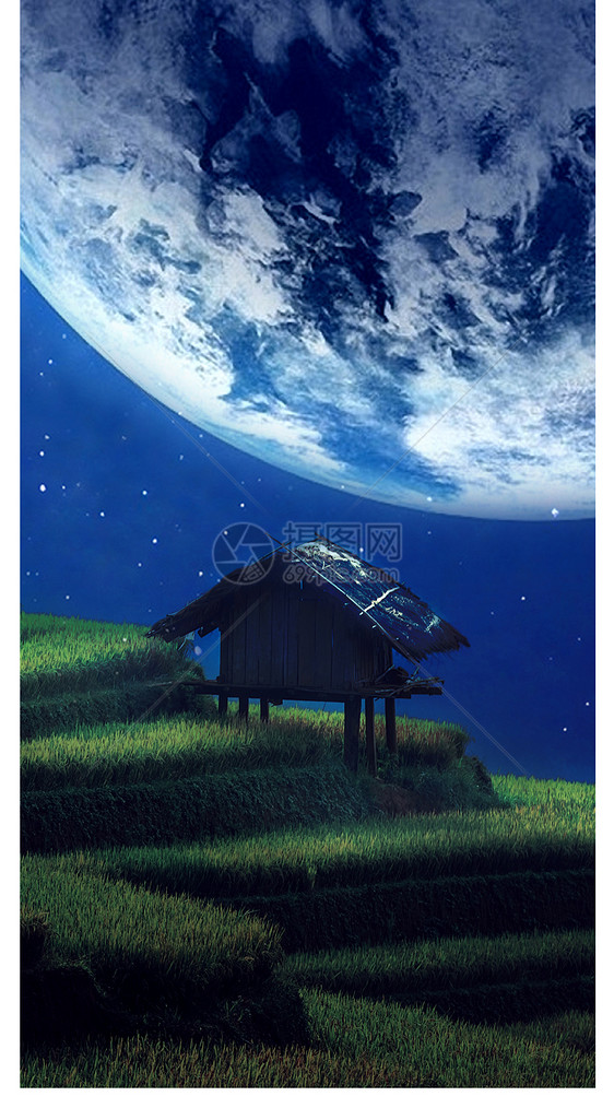星空房子手机壁纸