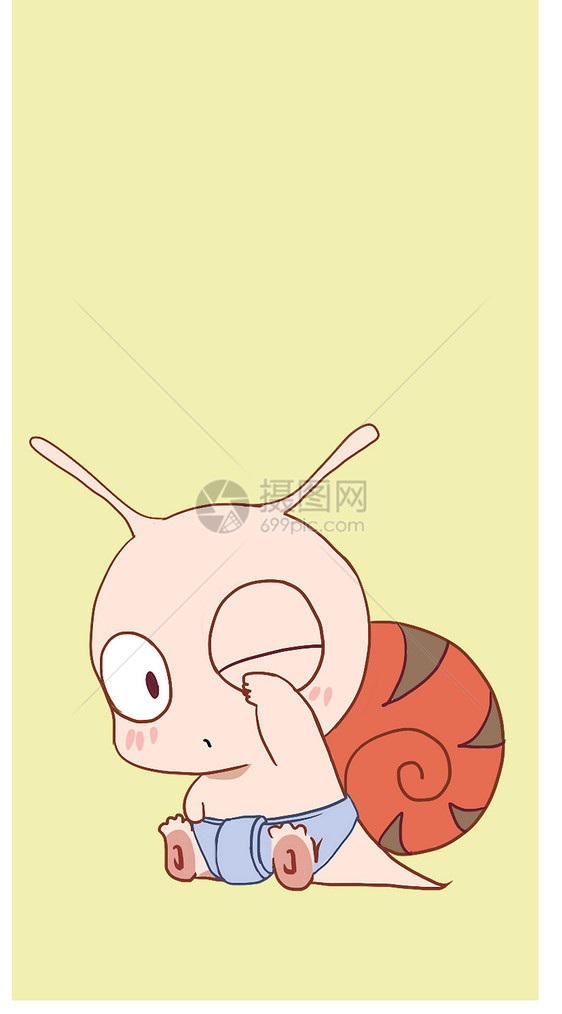 卡通蜗牛手机壁纸