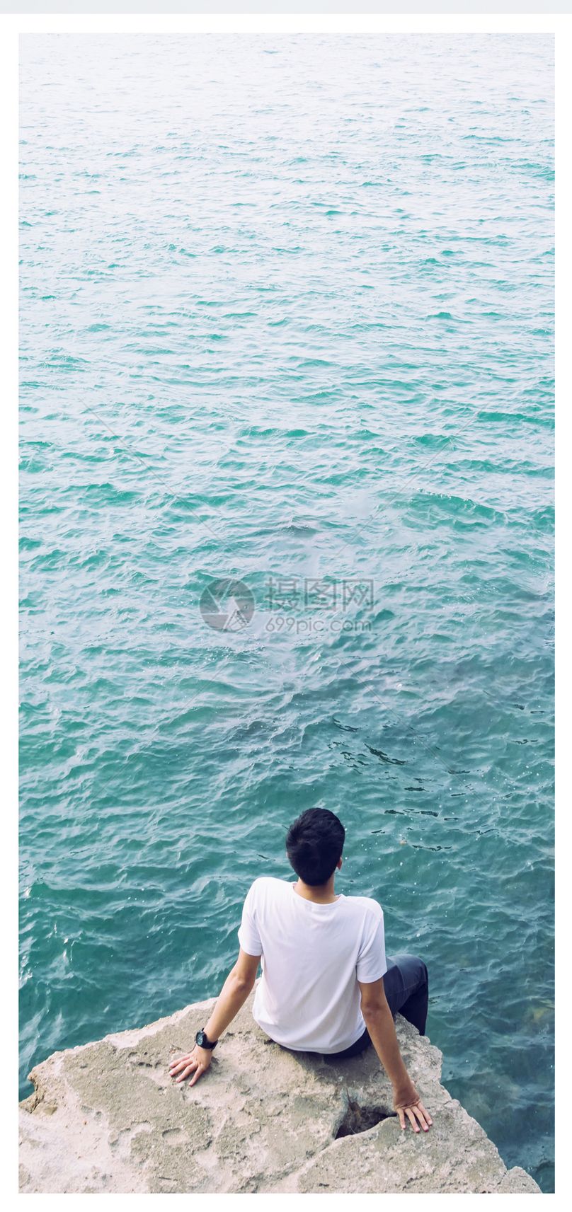 海边男人手机壁纸图片