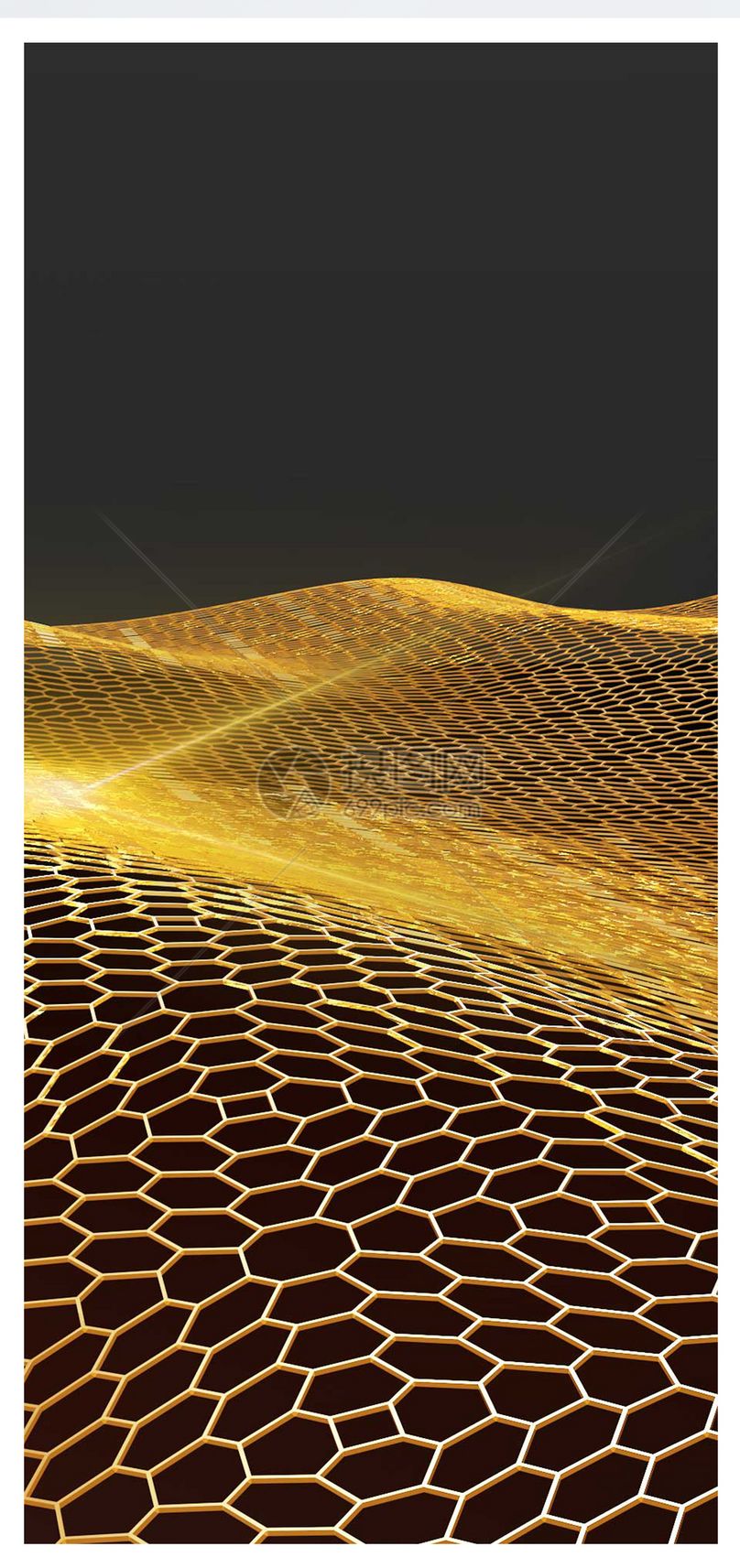 3d金色网格背景手机壁纸
