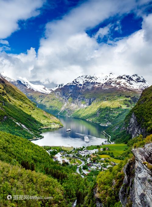美丽的自然挪威它个15公里93英里长的,离
