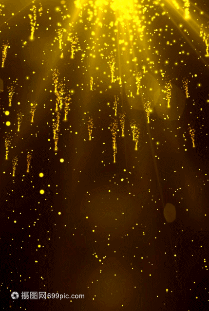 金色粒子坠落h5动态背景素材