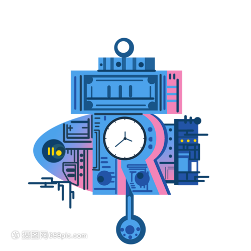 科幻战舰类型玩具挂钟