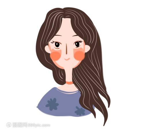 卡通可爱温柔妇女母亲节儿童节女孩