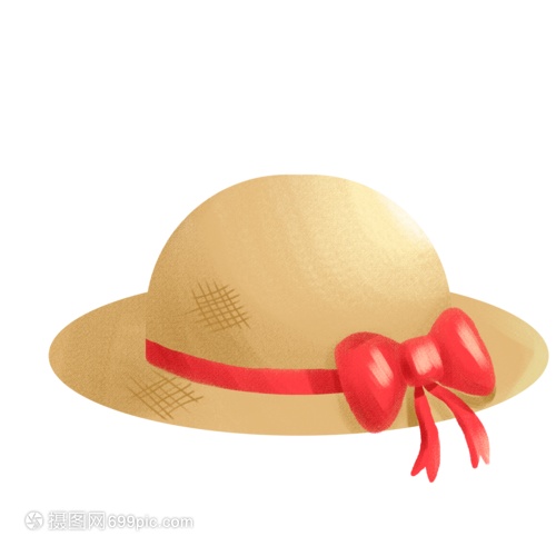 夏日遮阳草帽卡通素材下载