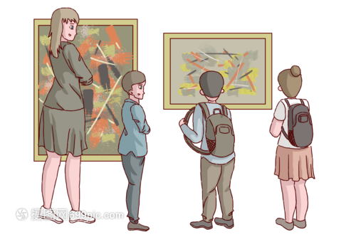 世界博物馆日老师带学生参观博物馆