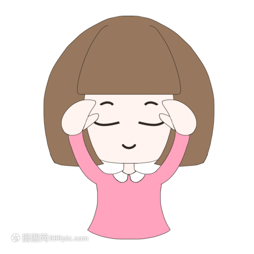 手绘卡通爱眼日眼保健操第一节