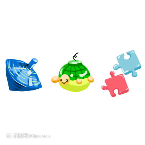 手绘儿童玩具陀螺