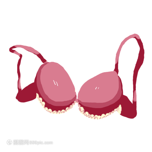 手绘粉色女生内衣元素