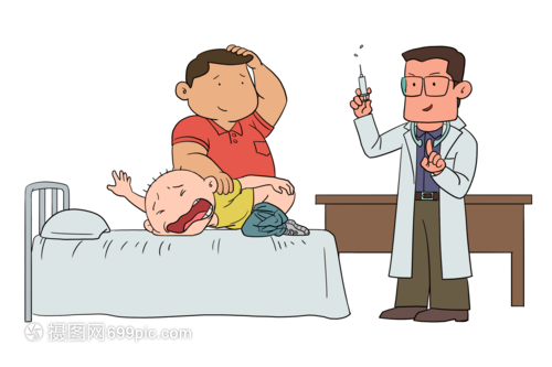 医生给小孩打针
