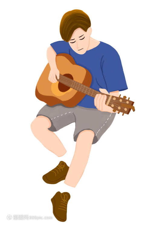 弹吉他男生