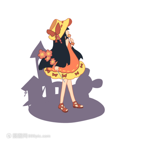 儿童节吃棒棒糖魔法城堡小女孩