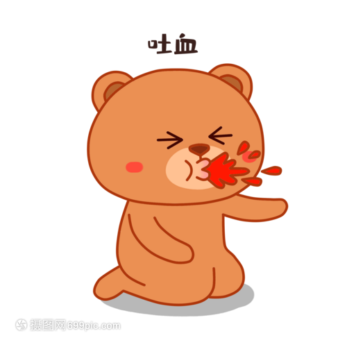 小熊吐血表情包