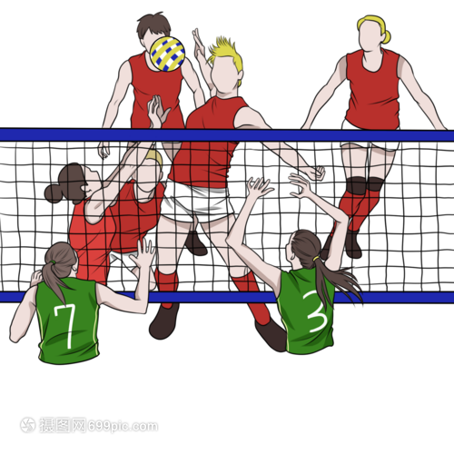 奥运会女子排球多人比赛场景