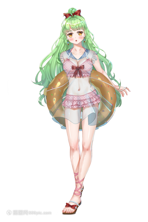 夏日二次元泳装少女