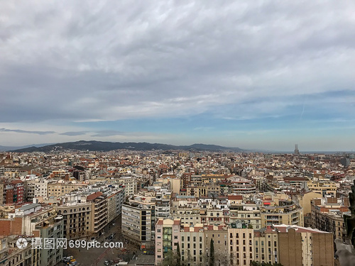 西班牙第二大城市巴塞罗那城市风光