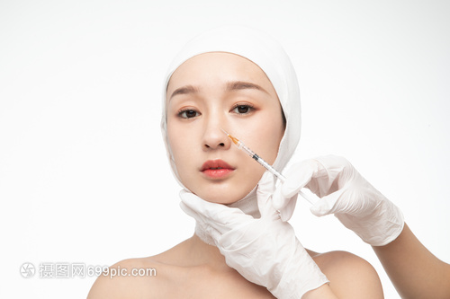 女性整容整形纱布打针