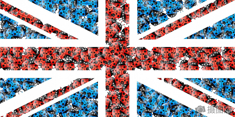 花型英国米字旗图片