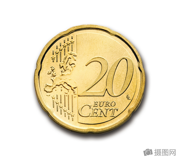 一枚20欧元硬币图片