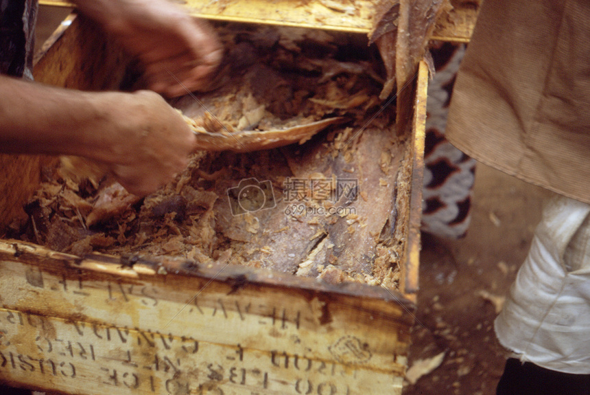 这1968年的照片显示出咸鱼干鳕鱼已分发到20