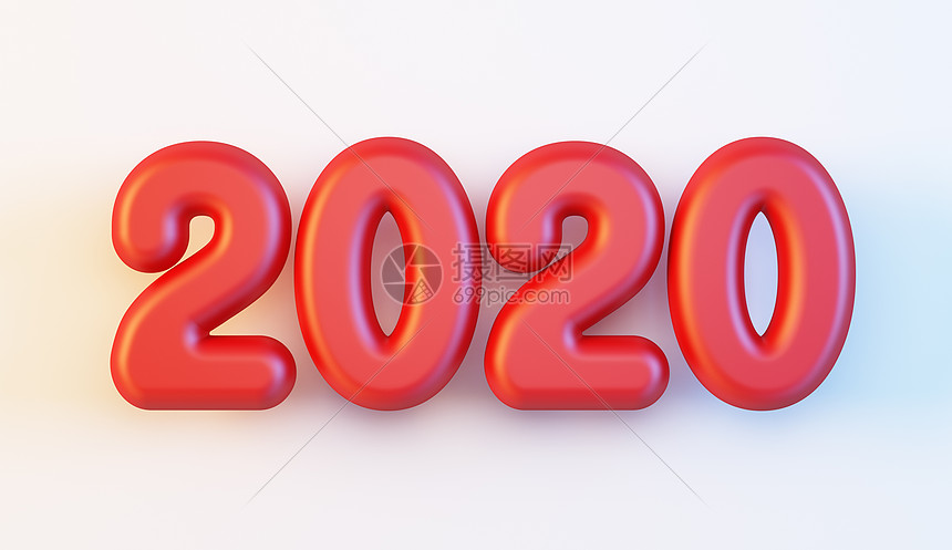 2020年新年快乐创意背景或贺卡图片