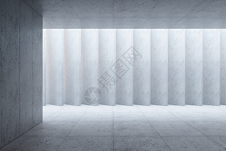 空白混凝土内部,三维渲染图片