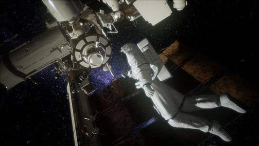 国际站外的宇航员太空行走这幅图像的元素由美国宇航局提供国际站外的宇航员太空行走图片