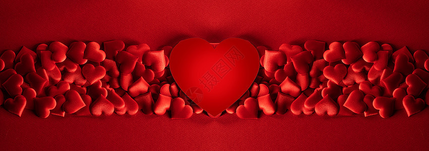 情人节许多红丝心大心形纸卡背景,边框红色与,爱的情人节的心框架图片