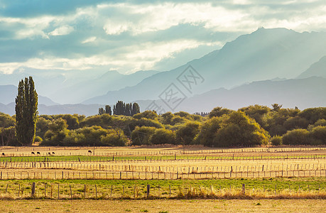 阿根廷山脉的乡村景观图片