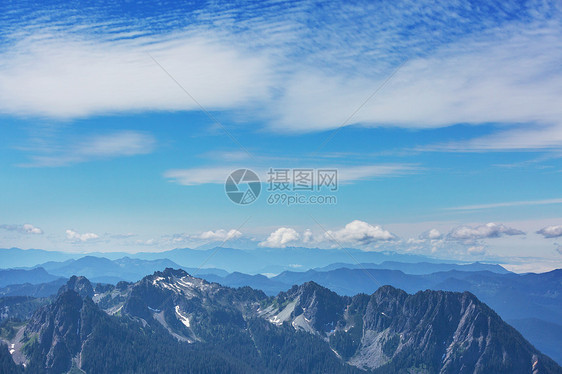 美丽的山峰北级联范围,华盛顿美国图片