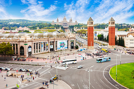 西牙加泰罗尼亚地区巴塞罗那市最重要的广场之图片