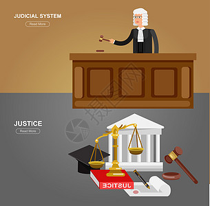 法律横向横幅了司法系统要素法律向量的详细特征,法官律师,法律酷平插图,法律向量法律水平横幅与司法系统元素孤立矢量图片