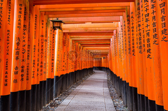 日本京都的FushimiInariTaisha神社的Ver百万托里路径日本京都的FushimiInariTaisha神社图片