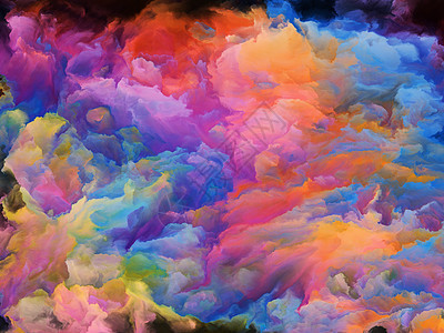 彩色纹理系列数字油漆分形云的背景动态背景维度背景的上图片