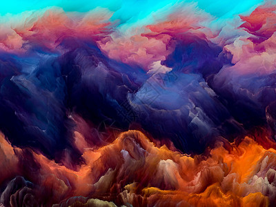 彩色梦想可能的星球系列艺术创意的上,充满活力的色调渐变的构成图片