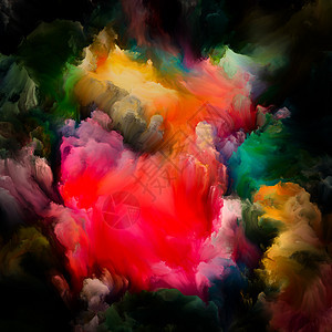 彩绘云系列关于创造力艺术的彩色数字油图片