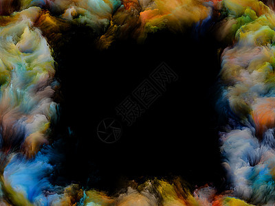 框架绘画系列用于文本放置的抽象数字颜色边框图片