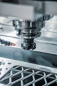 金工数控车床铣床切割金属现代加工技术铣削用刀具将刀具推进到工件中来去除材料的加工过程图片