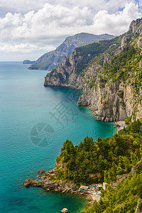 意大利阿马尔菲坦海岸的典型质图片