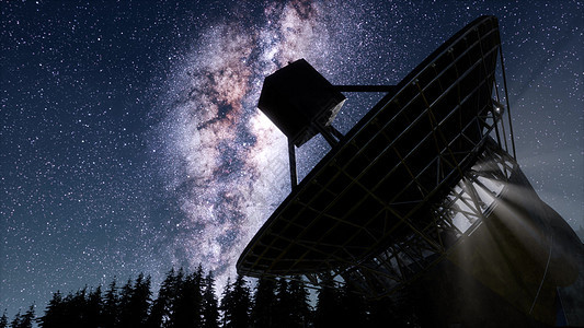 夜空恒星下的天文台超脱图片