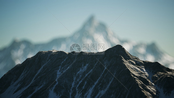 阿尔卑斯山脉的冬季景观山中的冬季景观图片